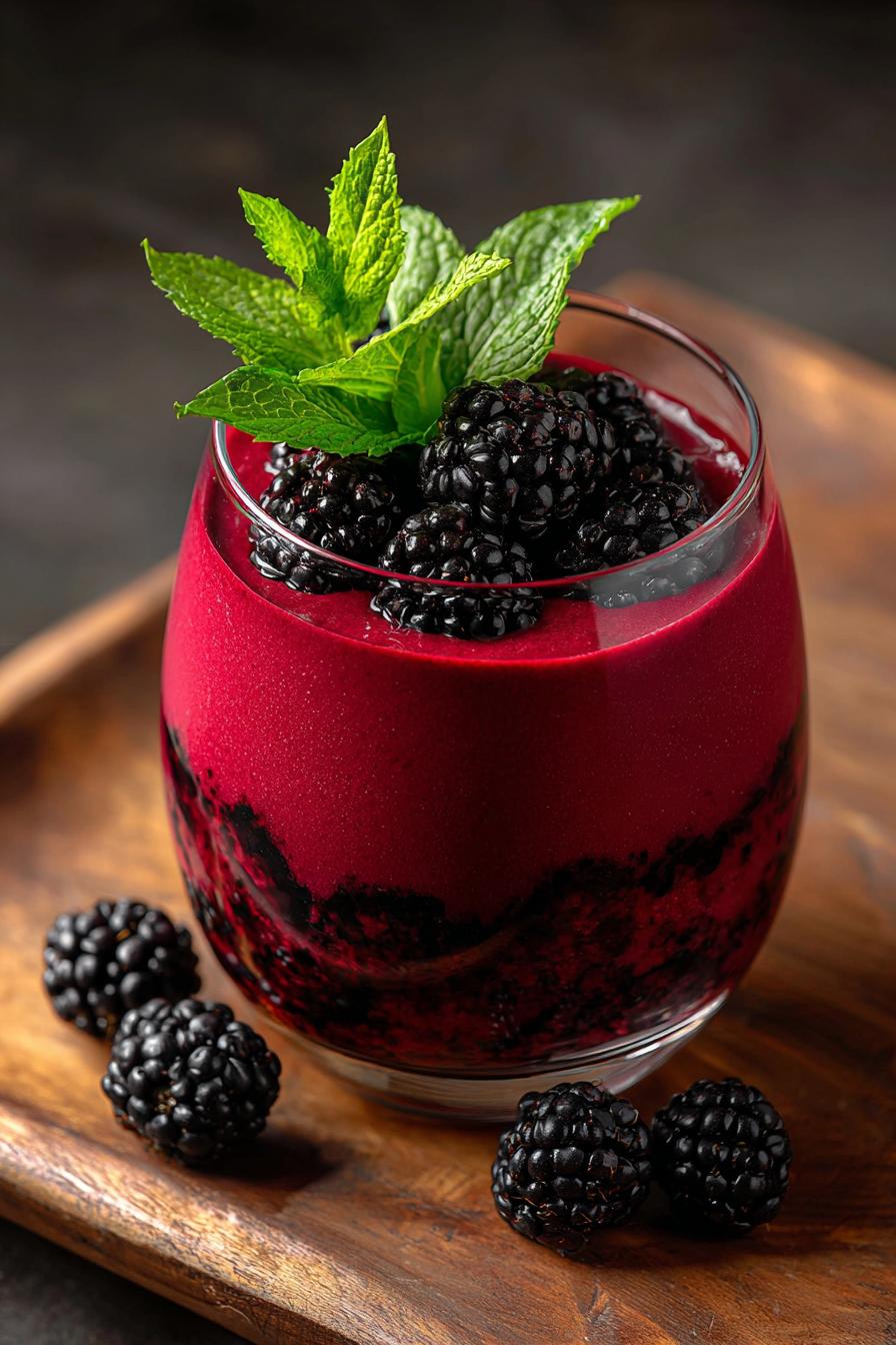 Brombeer-Mousse Dessert im Glas - detail 1