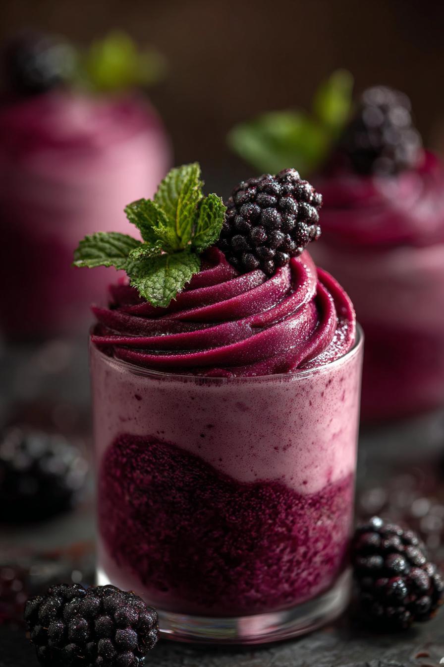Brombeer-Mousse Dessert im Glas - detail 3