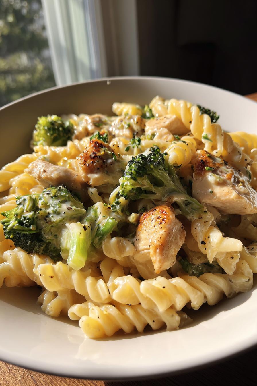 Unhlaublich Cremige Hähnchen Brokkoli Pasta in 30 Min