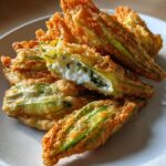 Frittierte ZUCCHINIBLÜTEN mit Ricotta gefüllt - uns läuft das Wasser im Mund zusammen!