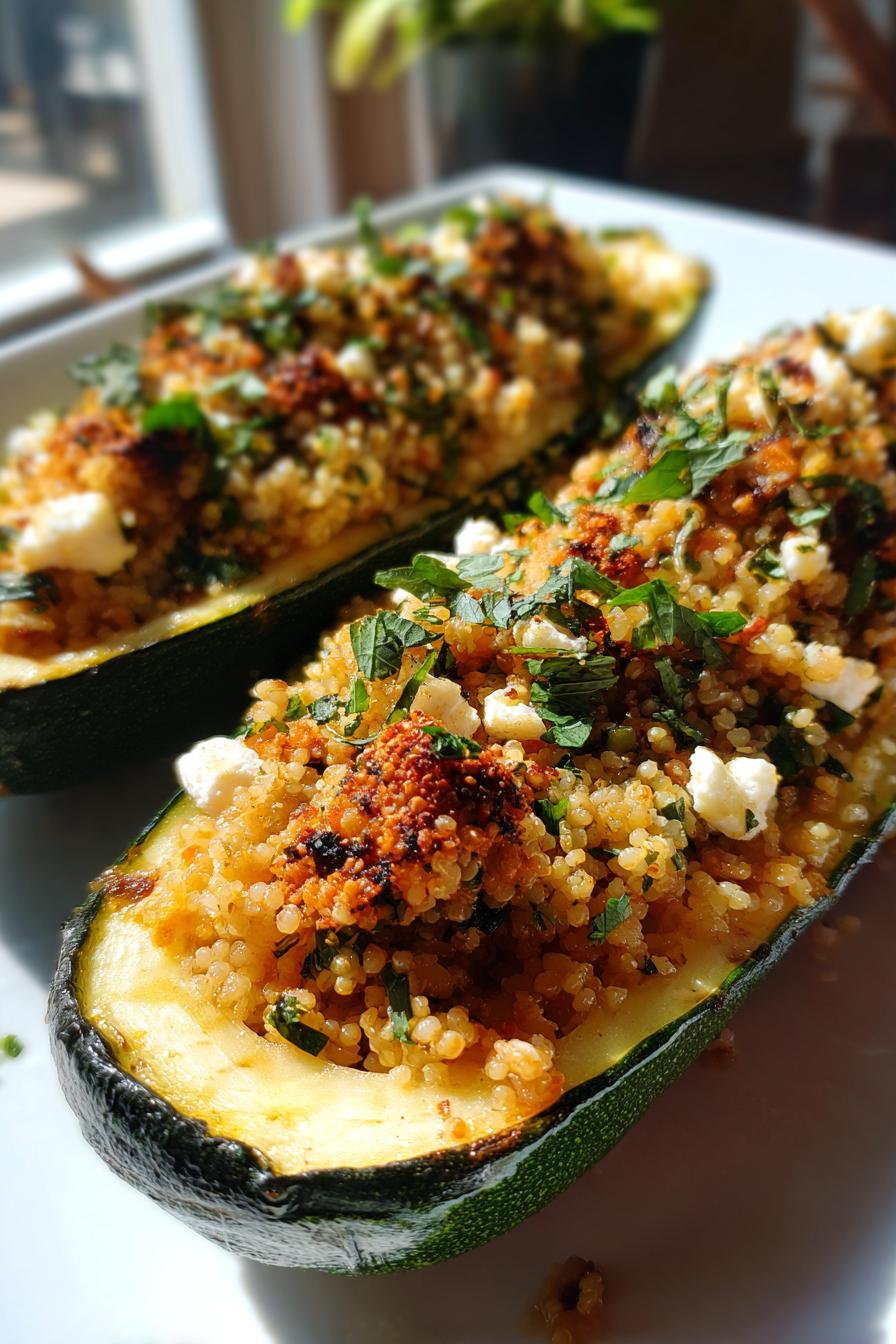Gefüllte Zucchini mit Couscous & Feta - detail 1