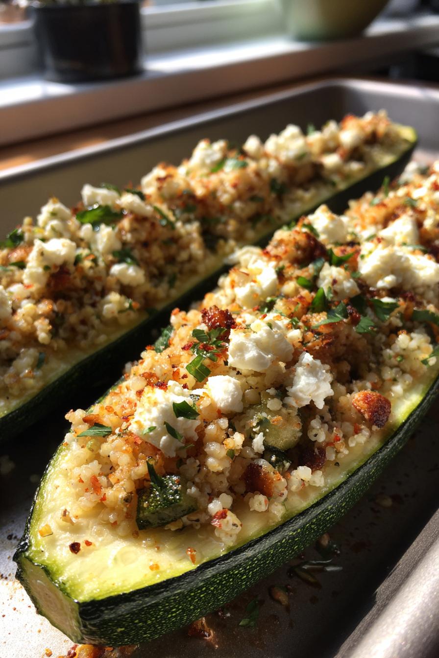 Gefüllte Zucchini mit Couscous & Feta - detail 2
