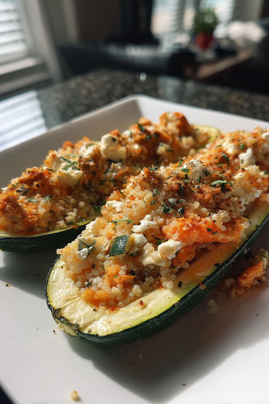 Unglaublich lecker: Gefüllte Zucchini mit Couscous