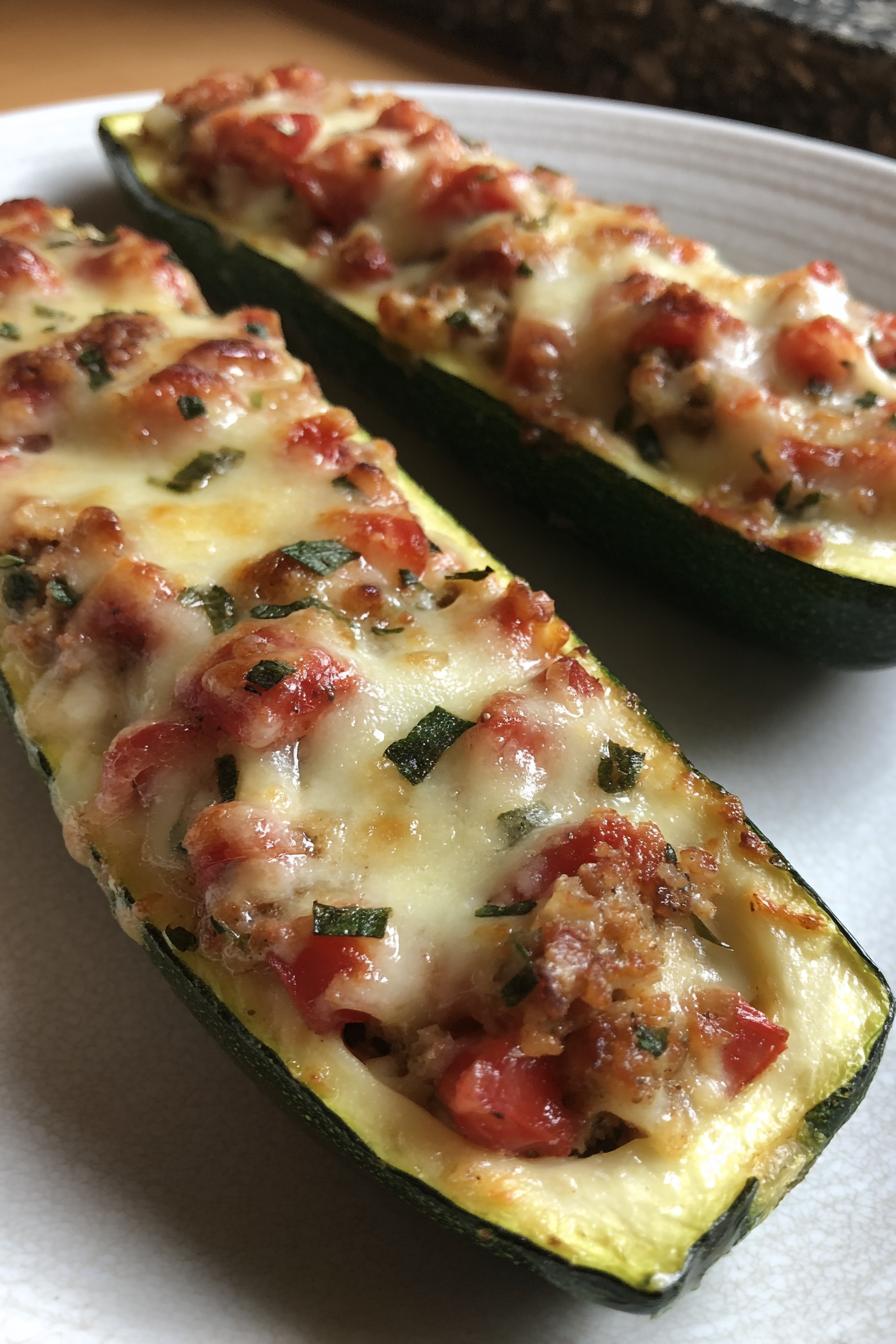 Gefüllte Zucchini mit Tomaten & Mozzarella – Mediterran & einfach - detail 1