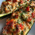 Gefüllte Zucchini mit Tomaten & Mozzarella – Mediterran & einfach