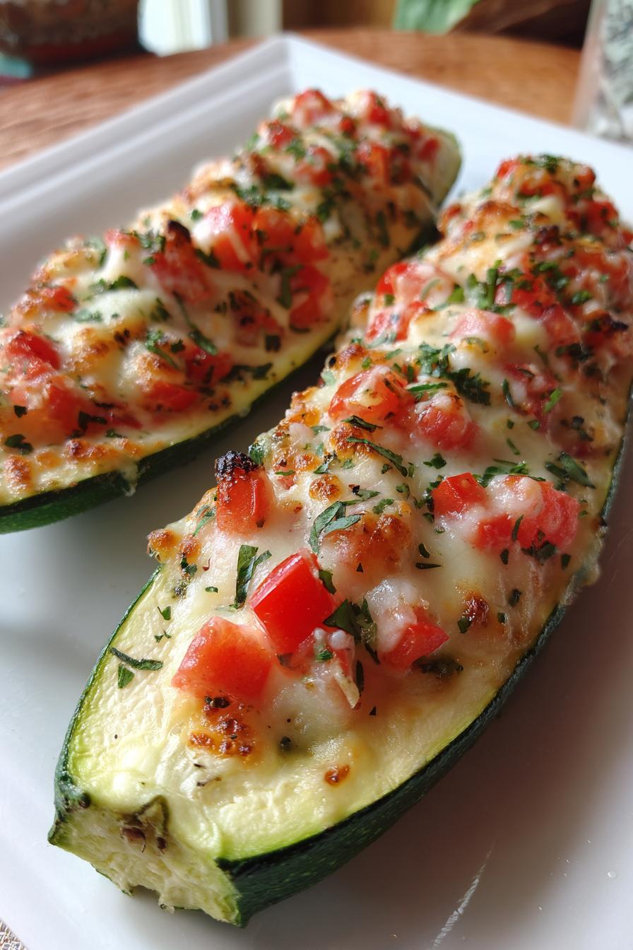 Gefüllte Zucchini mit Tomaten & Mozzarella – Mediterran & einfach - detail 2