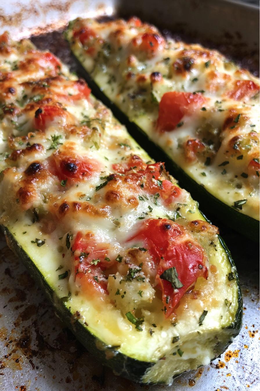 Gefüllte Zucchini mit Tomaten & Mozzarella – Mediterran & einfach - detail 3