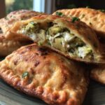 Knusprige Zucchini Frischkäse Taschen