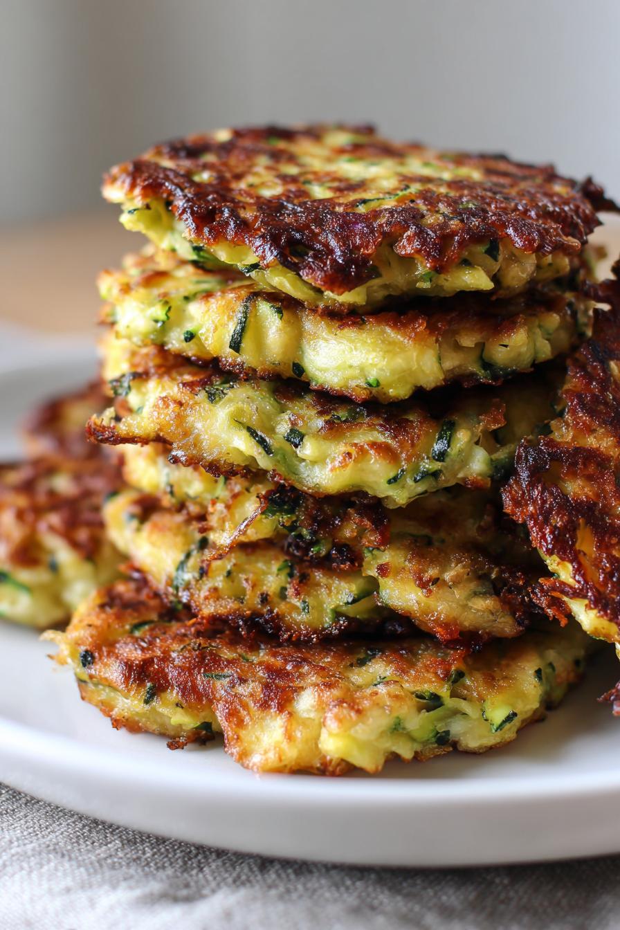 Verdammt leckere Knusprige Zucchini Fritter in 20 Minuten