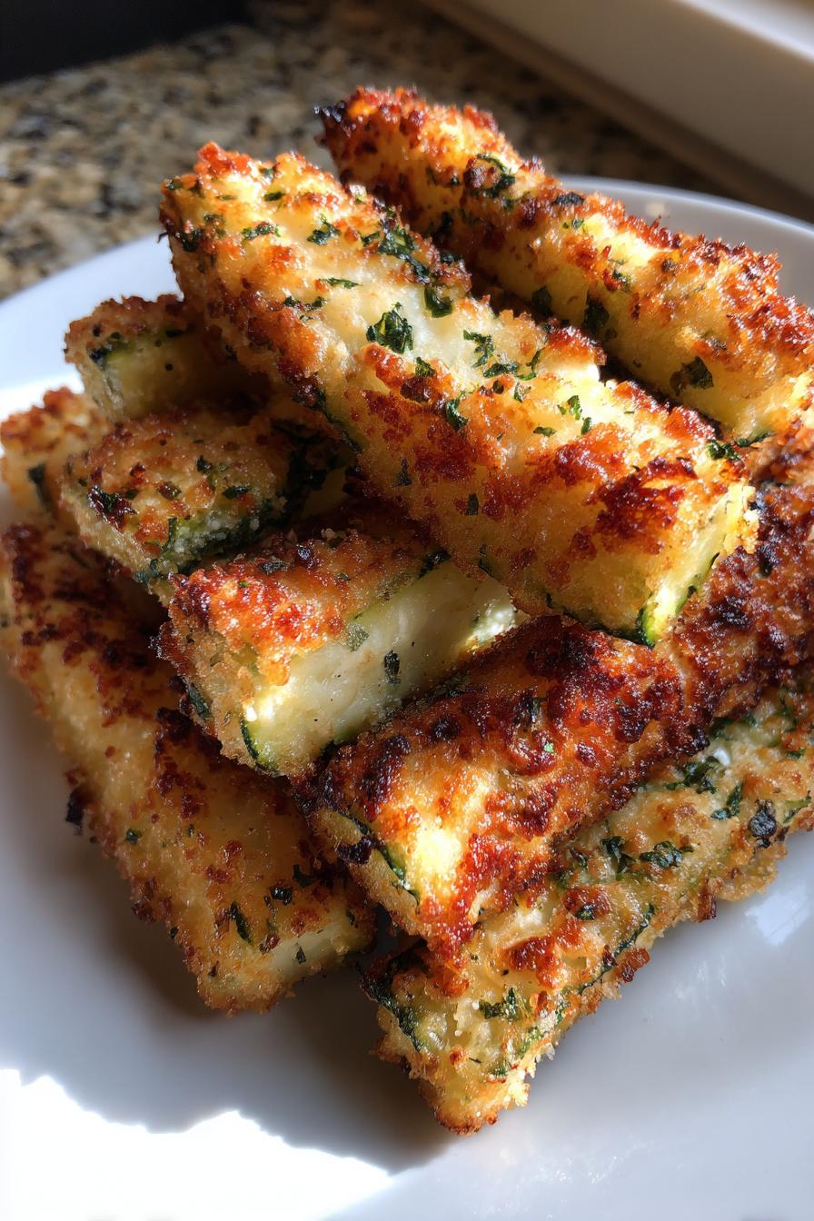 Krosse Parmesan Zucchini-Stäbchen Rezept - detail 2