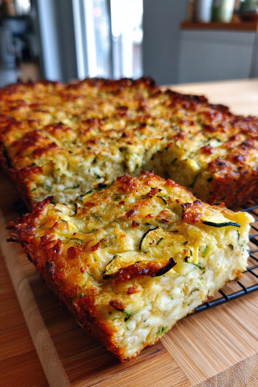 Scarpaccia - knuspriger Zucchinikuchen vom Blech - detail 2