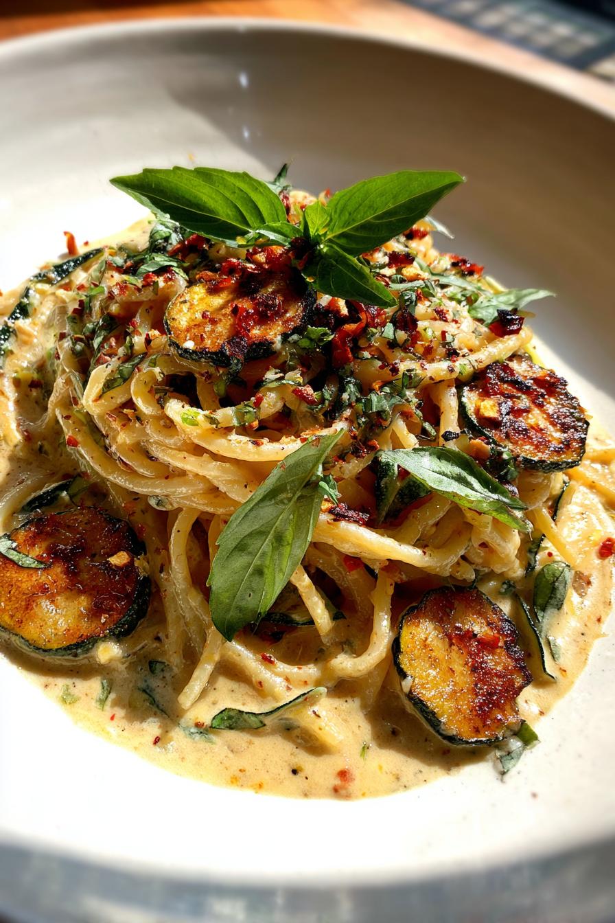 Spaghetti alla Nerano - italienisches Rezept mit Zucchini - detail 1