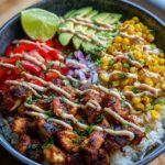 Street Corn Hähnchen Reis Bowl