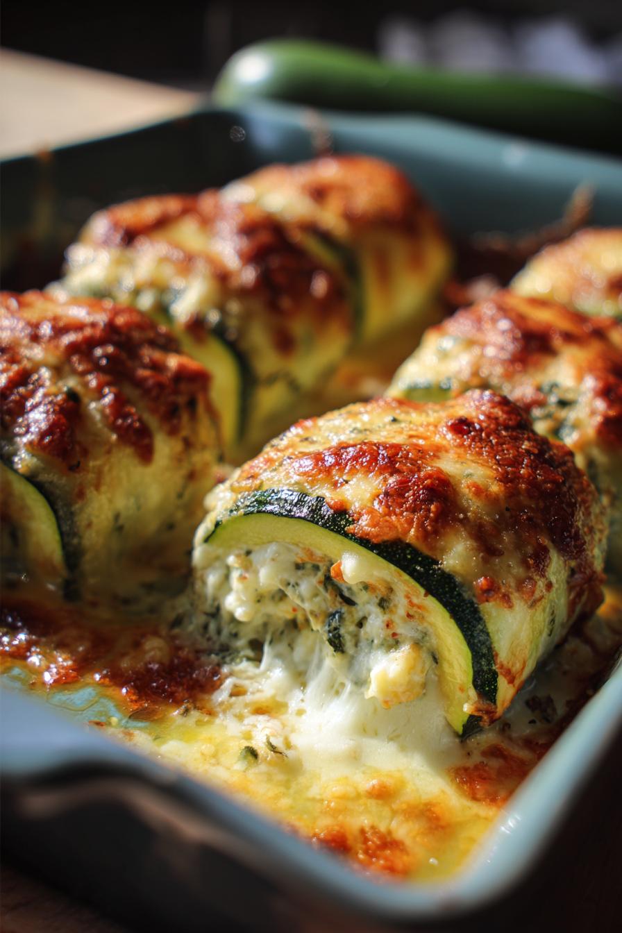Unglaublich Lecker: Three Cheese Zucchini Rollatini in 30 Min