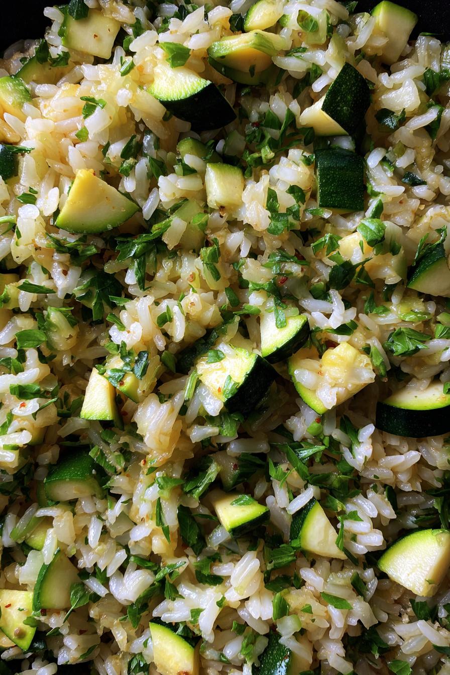 Zucchini-Reis-Pfanne - detail 1