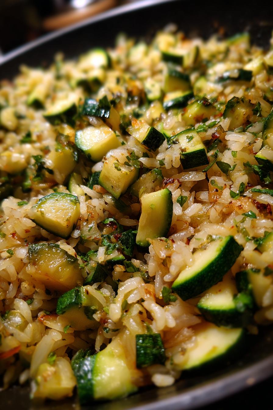 Zucchini-Reis-Pfanne - detail 2