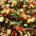 Zucchini-Tomaten-Reis – einfaches und gesundes Pfannengericht