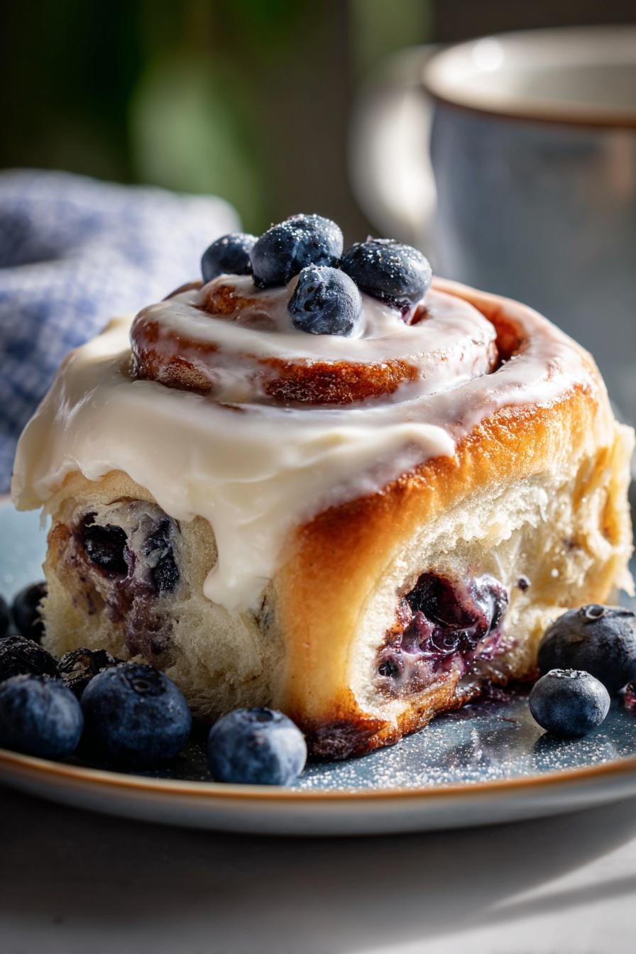 Blaubeer-Zimtschnecken: 1 Geniales Frühstücksrezept