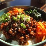 Koreanische Gochujang-Rindfleisch-Bowls