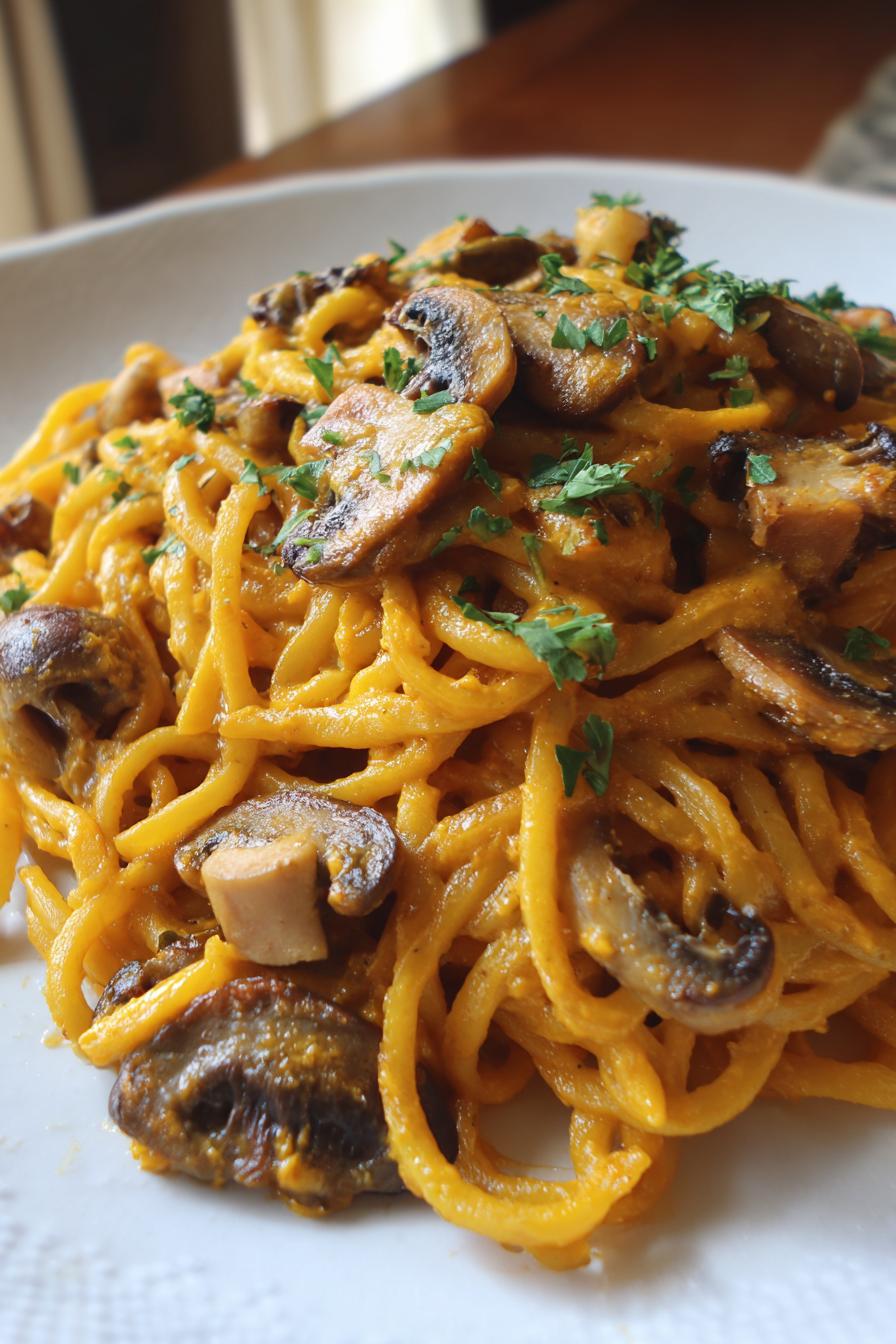 Kürbis-Pilz-Pasta: Süchtig machend & unglaublich Lecker