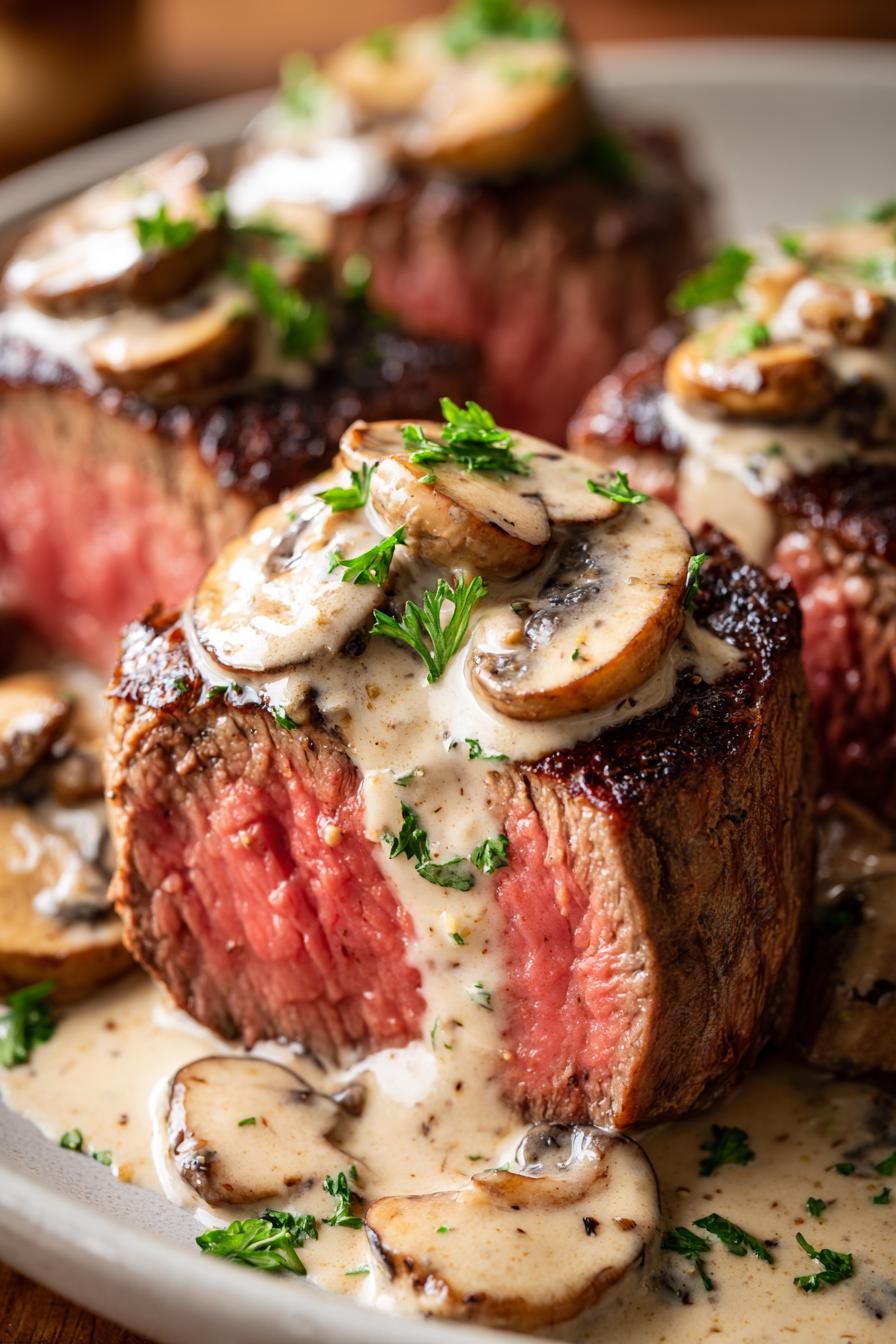 Rinderfilet mit Champignonsauce - detail 2