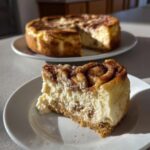 Zimtschnecken Käsekuchen mit Keksboden