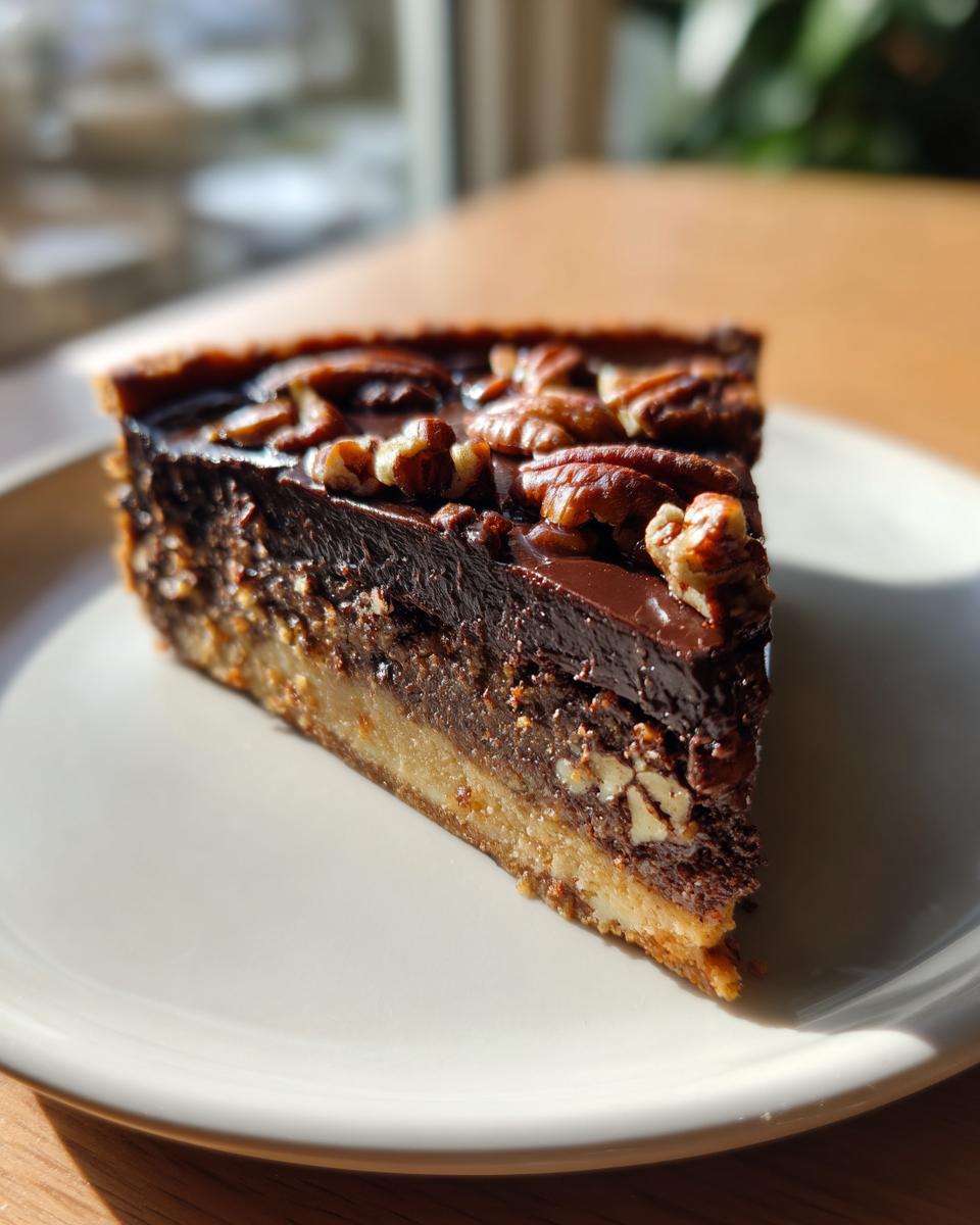 Dunkle Schokolade Pekannuss Tart mit Würmern - detail 1
