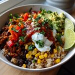 Einfache Chorizo Burrito Bowl für Zuhause