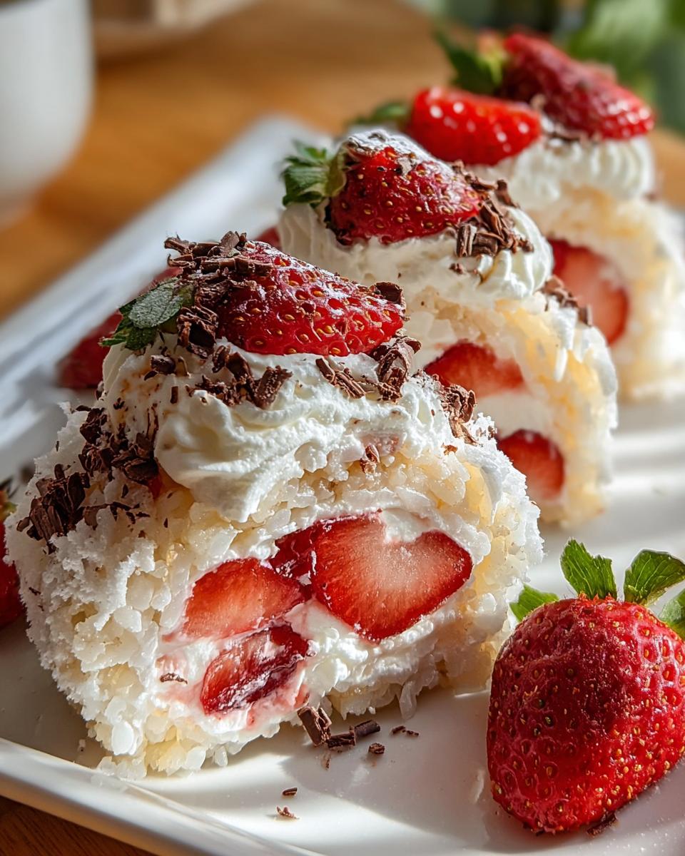 Erdbeerkuchen im Sushi-Stil - detail 1