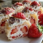 Erdbeerkuchen im Sushi-Stil