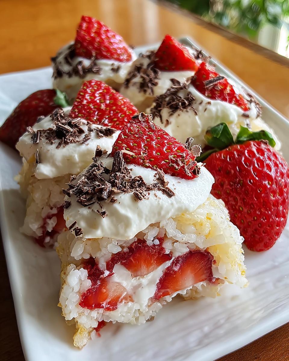 Erdbeerkuchen im Sushi-Stil - detail 3