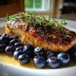 Hähnchen mit Blaubeeren und Thymian