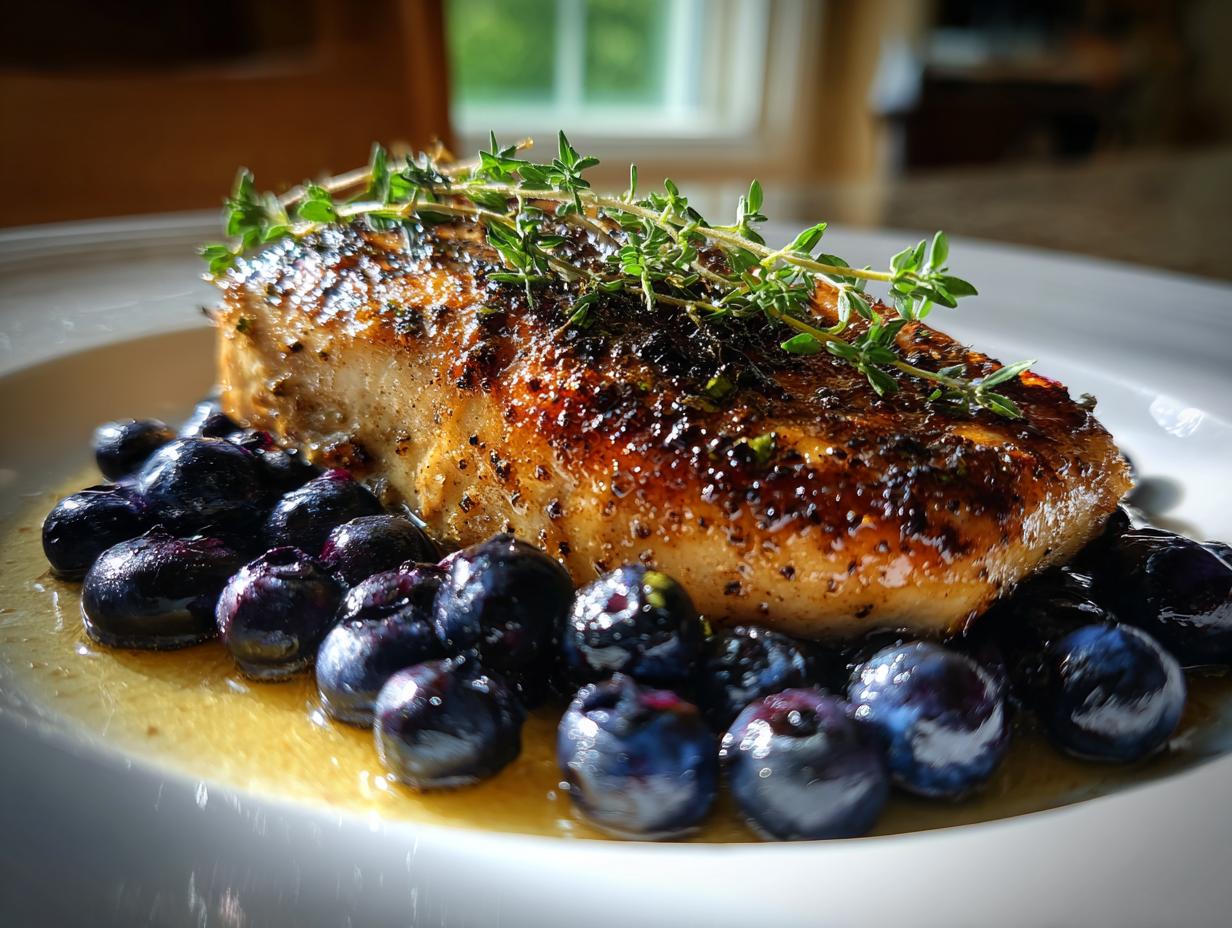 Unglaublich!Hähnchen mit Blaubeeren und Thymian in 20 Min