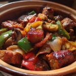 Schaschliktopf aus dem Ofen als Silvester Essen