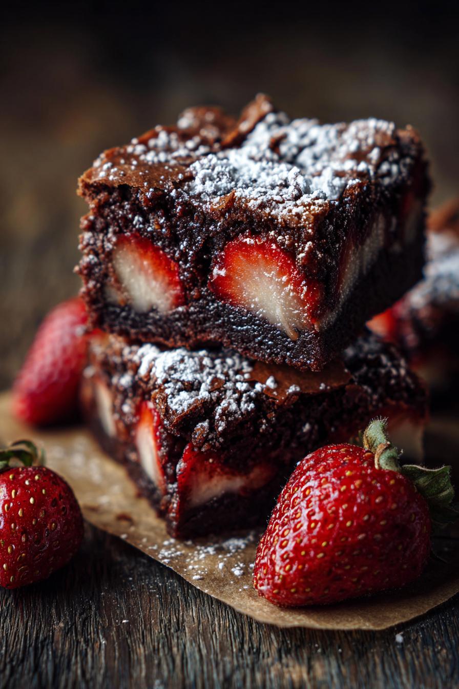 Schoko Erdbeer Brownies Genuss - detail 1