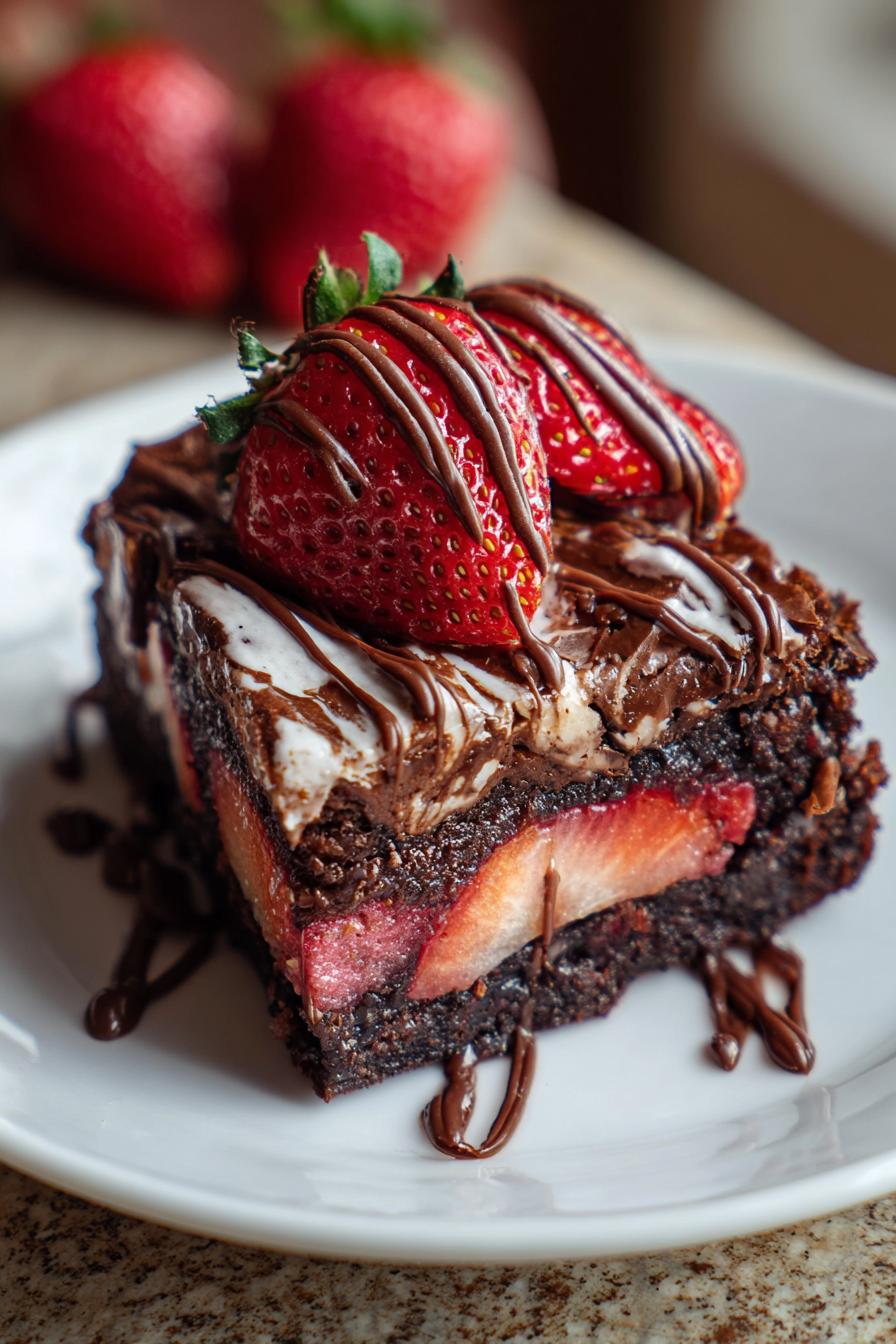 Schoko Erdbeer Brownies Genuss - detail 2