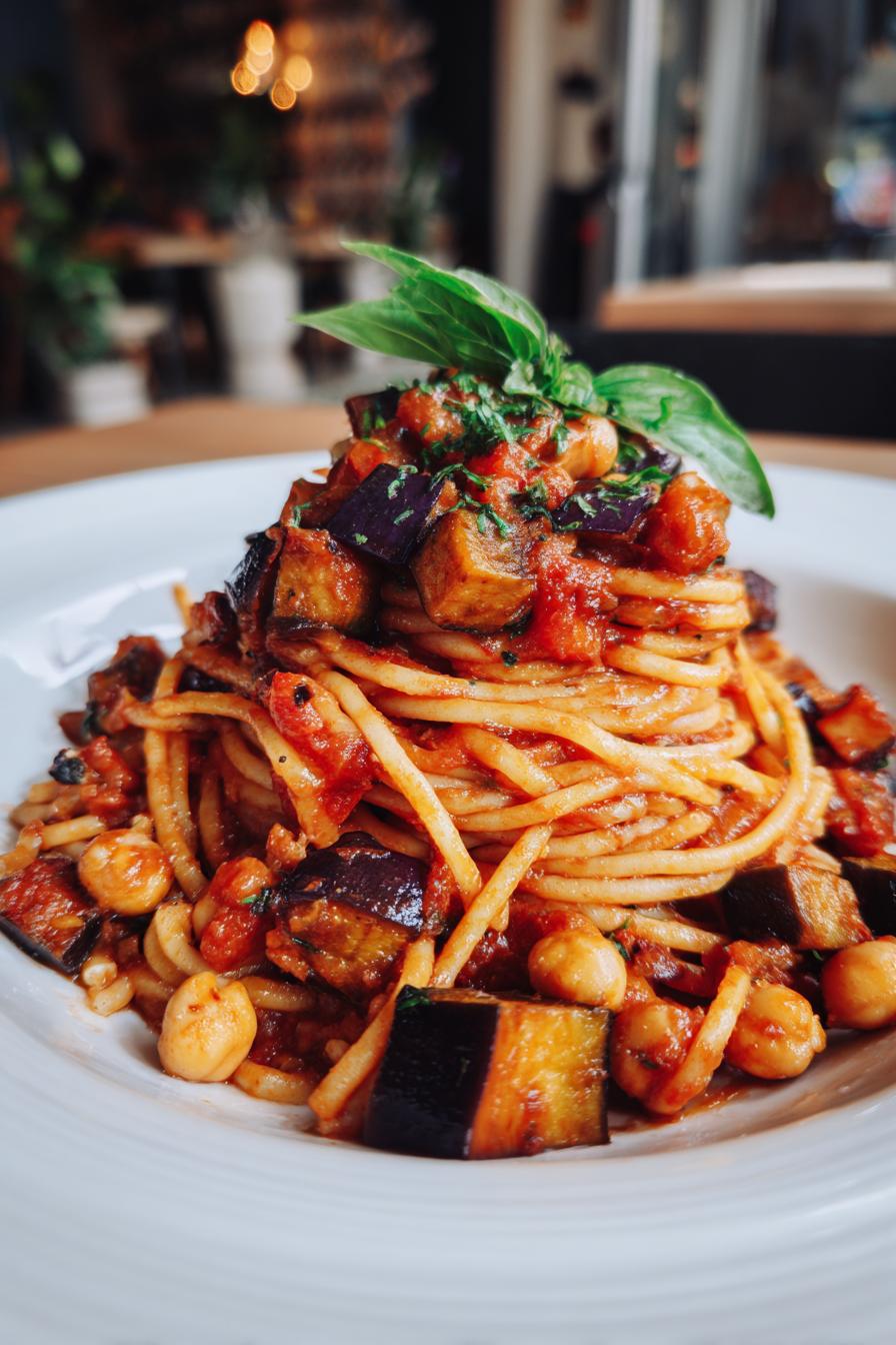 Spaghetti mit Auberginen Kichererbsen: Verhindere 1 Fehler