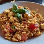 Tomaten Orzo mit Tofu