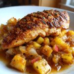 Zimtpouletbruestchen auf Apfelchutney