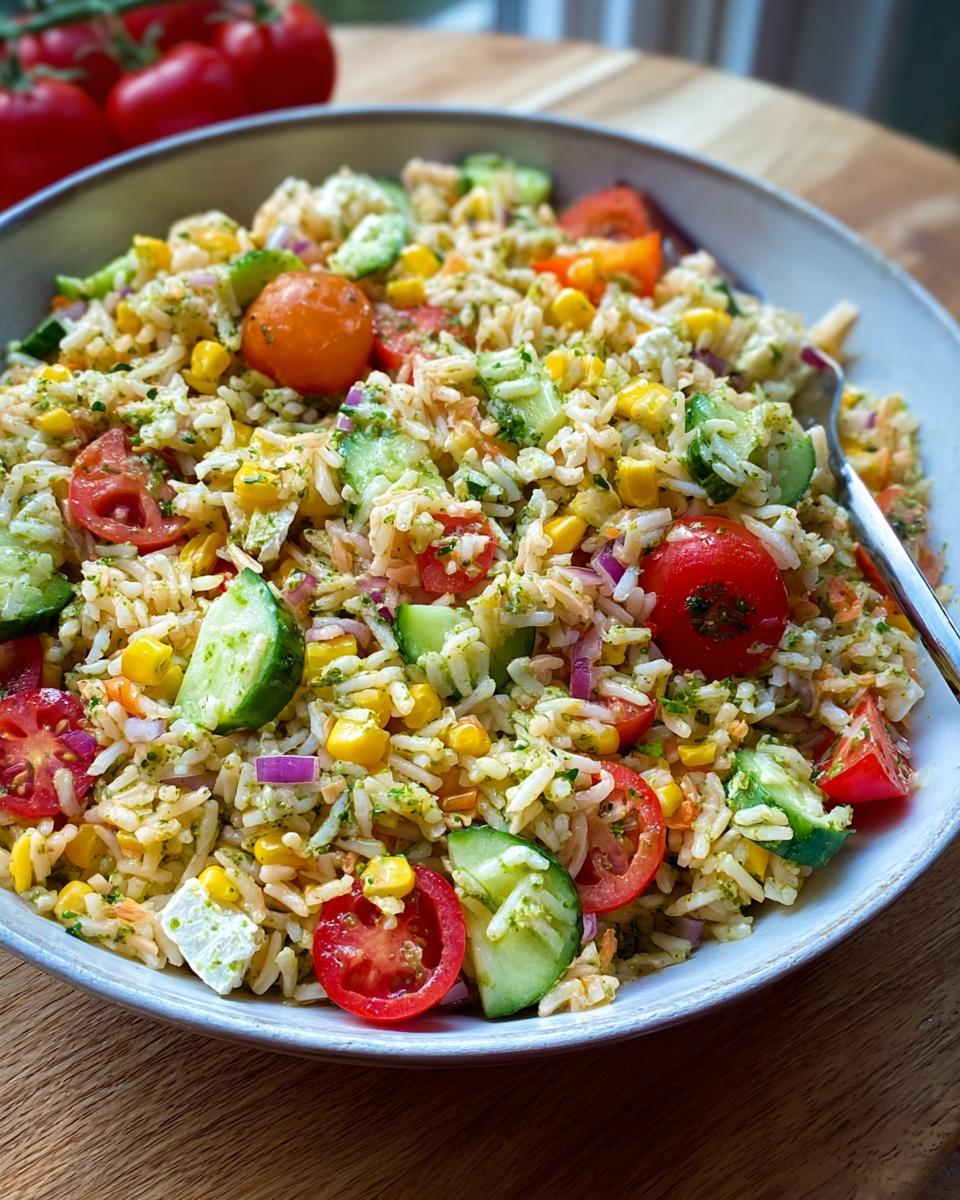 Bunter Reissalat mit Pesto und Feta - detail 1