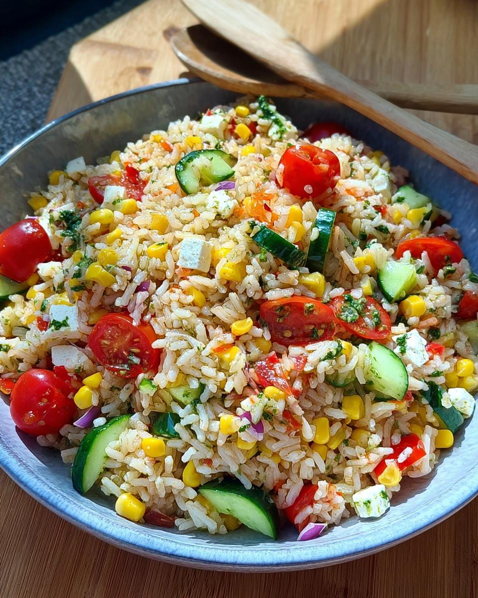 Bunter Reissalat mit Pesto und Feta - detail 2