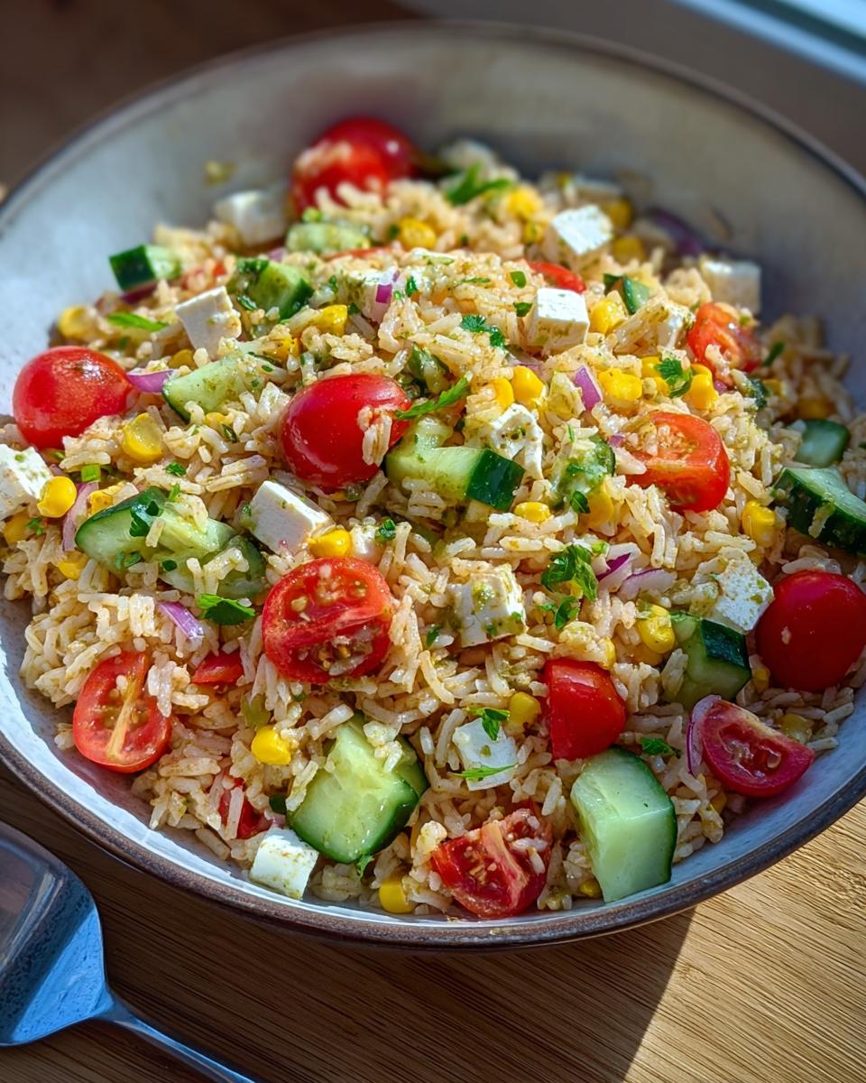 Bunter Reissalat mit Pesto und Feta - detail 3
