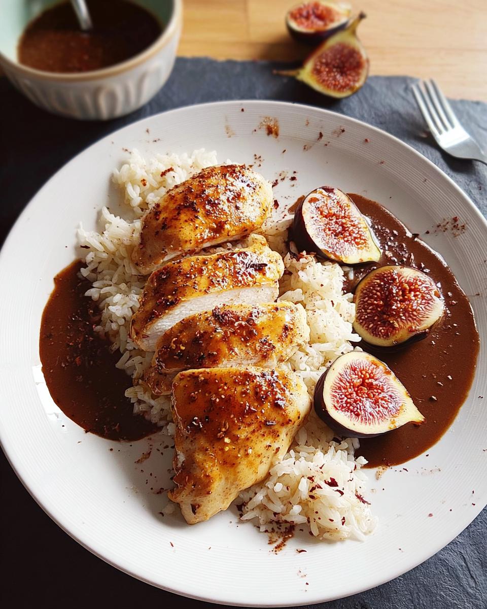 Hähnchenbrustfilet mit Glühweinsauce und Feigen - detail 1