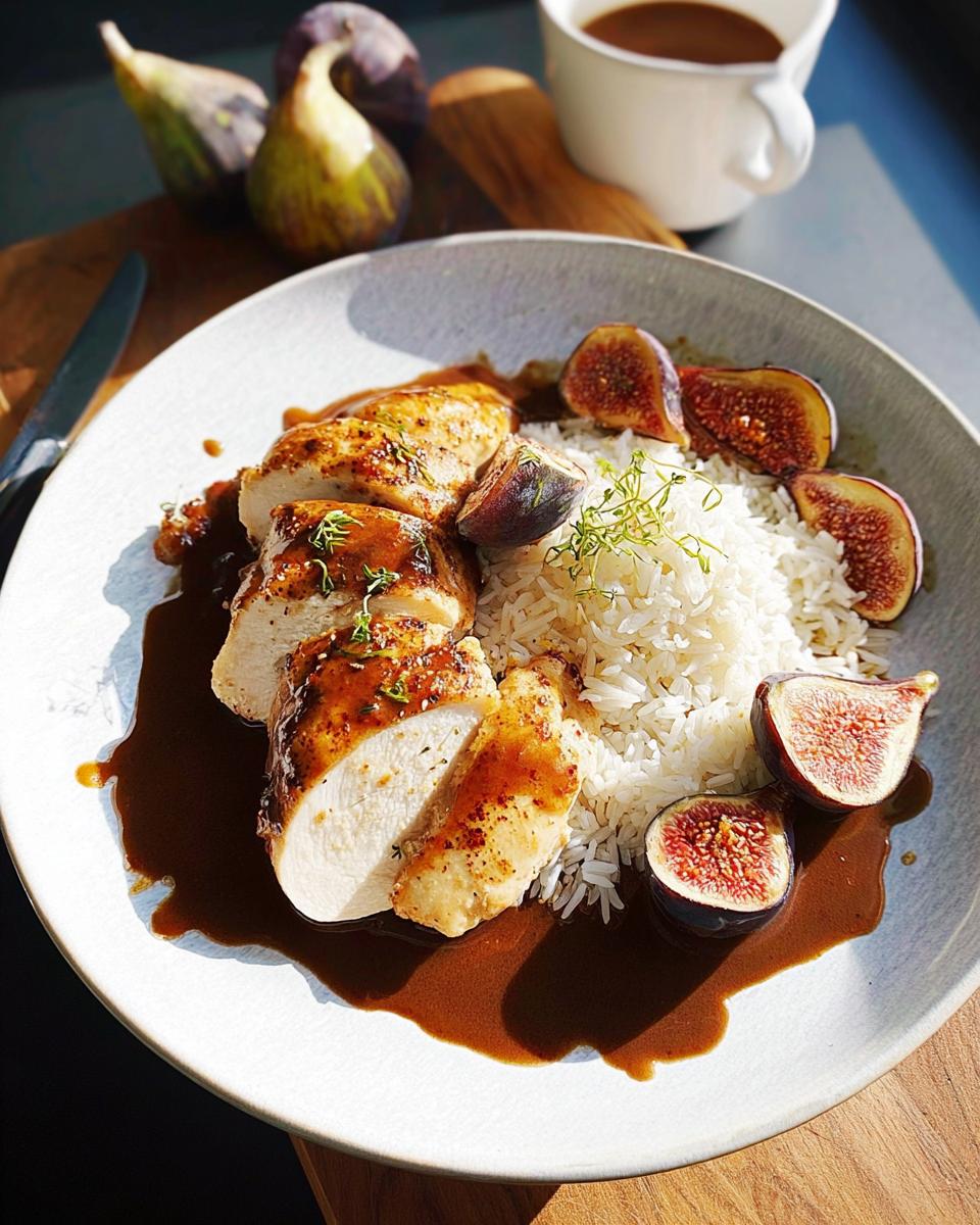 Hähnchenbrustfilet mit Glühweinsauce und Feigen - detail 3