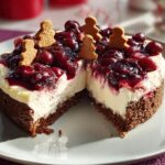 Lebkuchen Cheesecake mit Kirschen