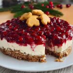 Lebkuchen Cheesecake ohne Backen mit Kirschen