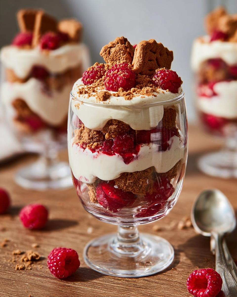 Spekulatius Himbeer Dessert im Glas - detail 2