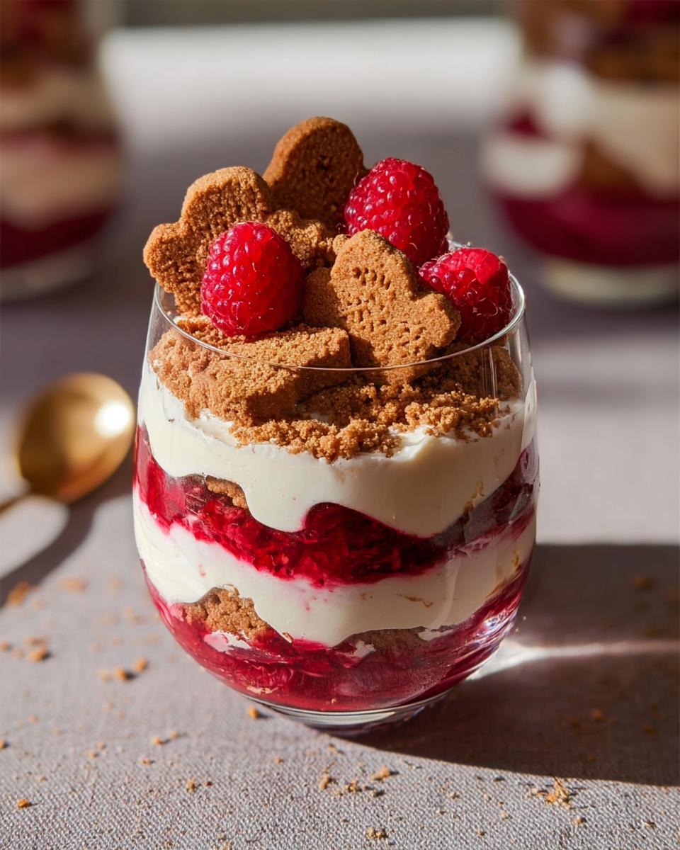 Spekulatius Himbeer Dessert im Glas - detail 3