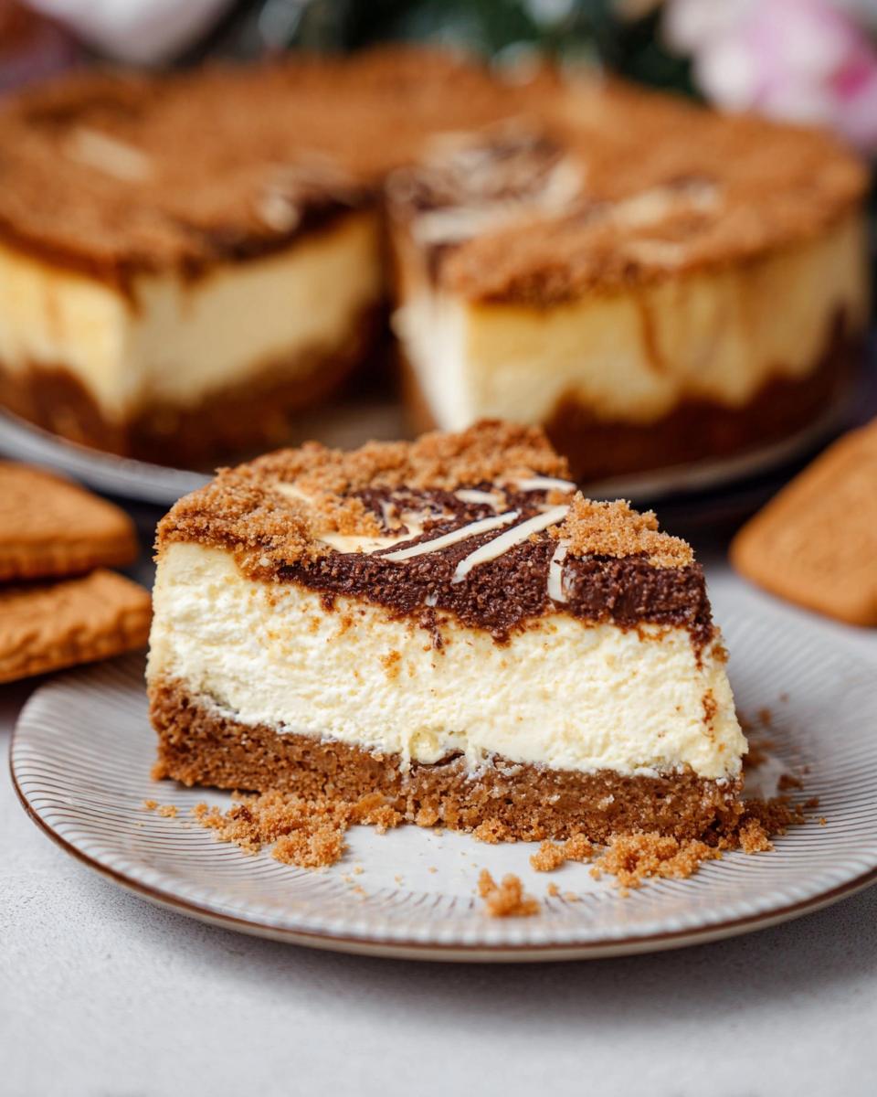 Spekulatius Käsekuchen mit Keksboden und Streuseln - detail 1