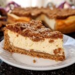 Spekulatius Käsekuchen mit Keksboden und Streuseln